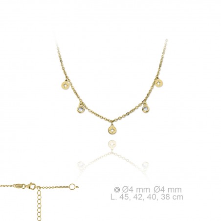 Gargantilla de Plata de Ley y circonitas