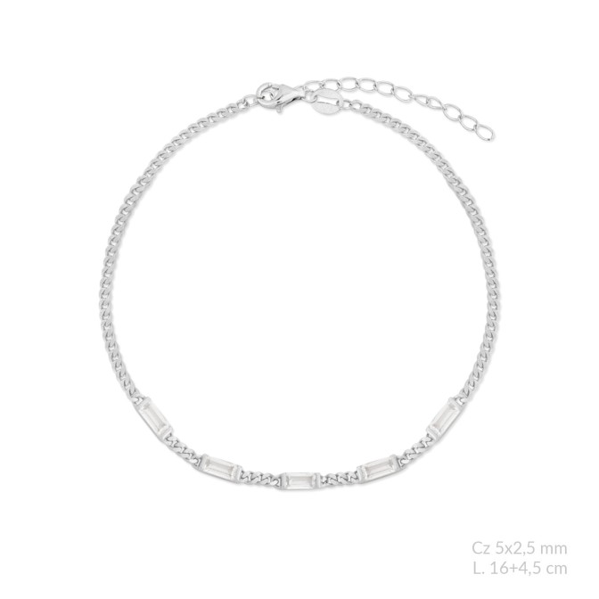 Pulsera de Plata de Ley con circonitas