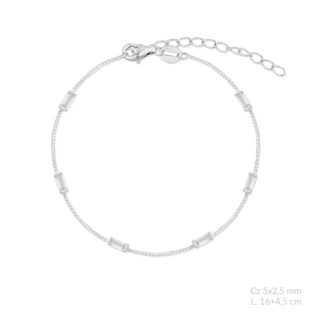 Pulsera de Plata de Ley con circonitas