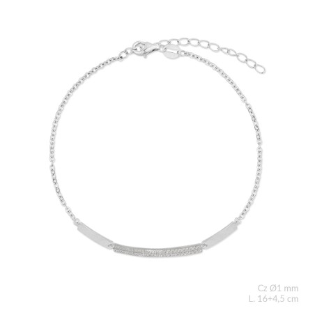 Pulsera de Plata de Ley con circonitas