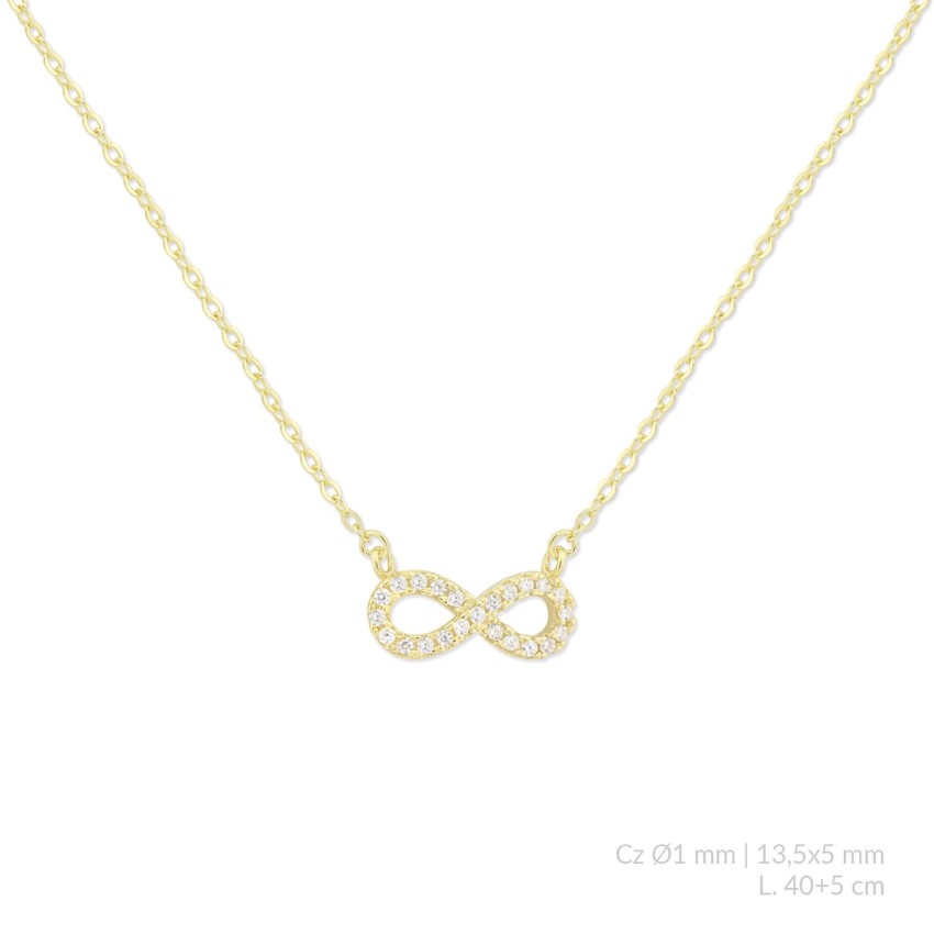 Gargantilla de Plata de Ley con circonitas