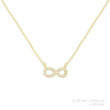 Gargantilla de Plata de Ley con circonitas