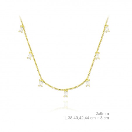 Gargantilla de Plata de Ley y circonitas