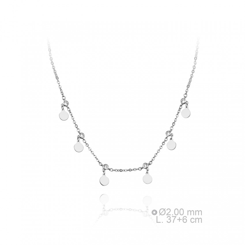 Gargantilla de Plata de Ley y circonitas