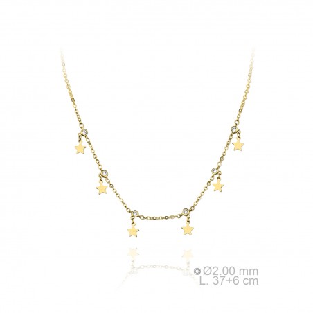 Gargantilla de Plata de Ley y circonitas