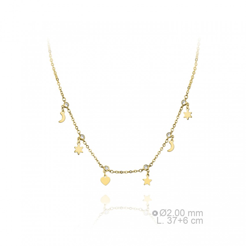 Gargantilla de Plata de Ley y circonitas