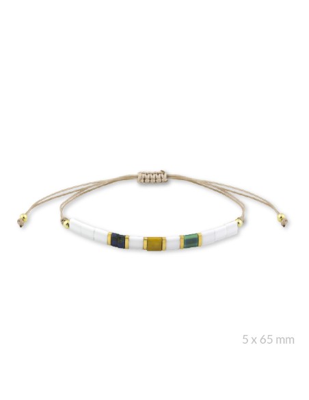 Pulsera de Plata de Ley y beads chapados