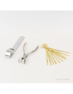 Kit básico de 10 pulseras de Acero Inoxidable + útiles de plegado | 16cm x 6 mm
