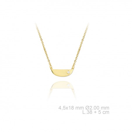 Gargantilla de Plata de Ley y circonitas