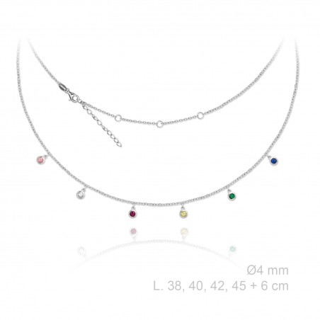 Gargantilla de Plata de Ley y circonitas