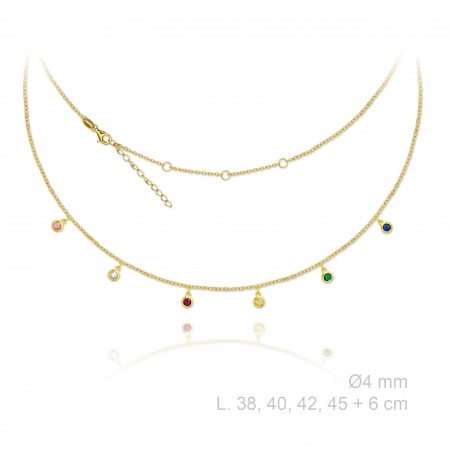 Gargantilla de Plata de Ley y circonitas