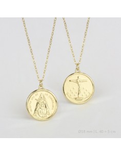 Gargantilla de Plata de Ley | Virgen de la Candelaria + Cristo de la Laguna