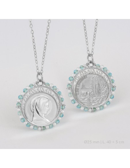 Gargantilla de Plata de Ley | Virgen de Lourdes