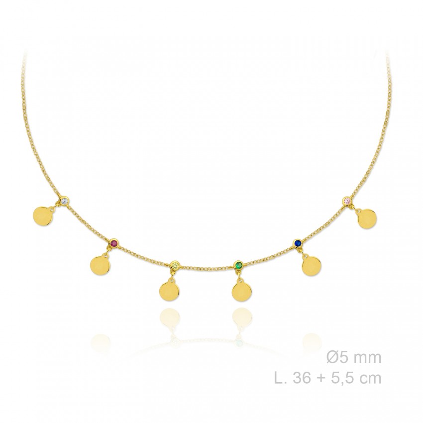 Gargantilla de Plata de Ley y circonitas