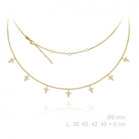 Gargantilla de Plata de Ley y circonitas