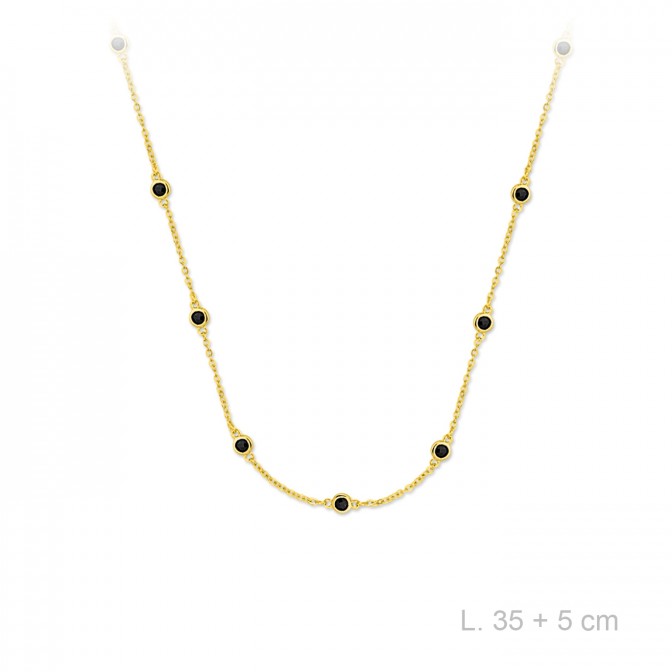 Gargantilla de Plata de Ley y circonitas