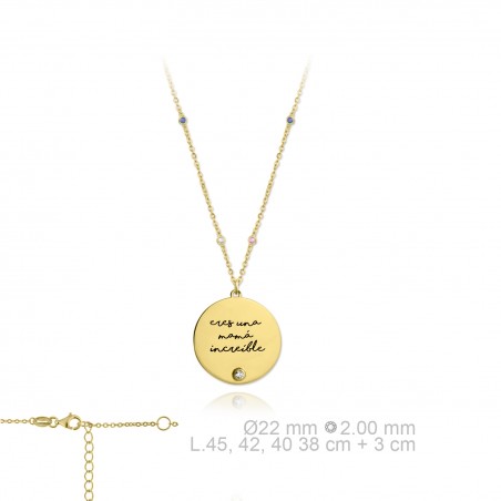 Gargantilla de Plata de Ley y circonitas