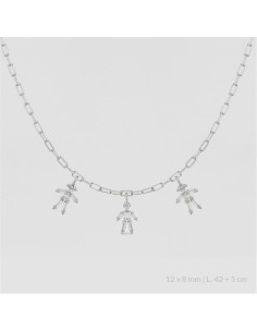 Gargantilla de Plata de Ley | Niña Niño Niña