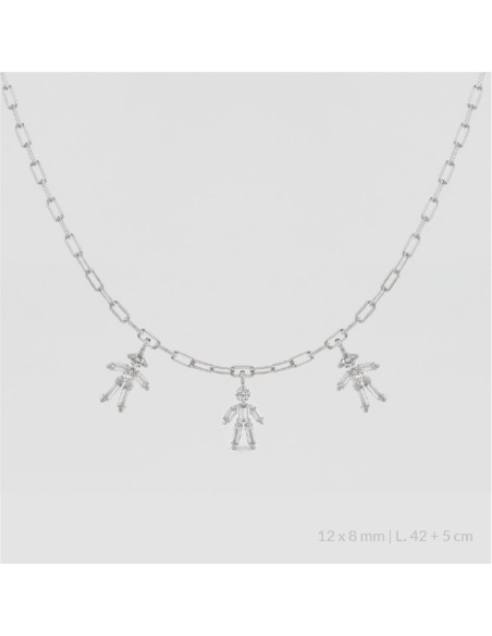 Gargantilla de Plata de Ley | Niña Niño Niña