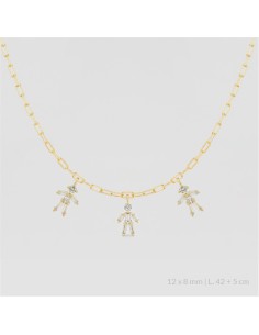 Gargantilla de Plata de Ley | Niña Niño Niña