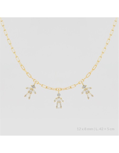 Gargantilla de Plata de Ley | Niña Niño Niña