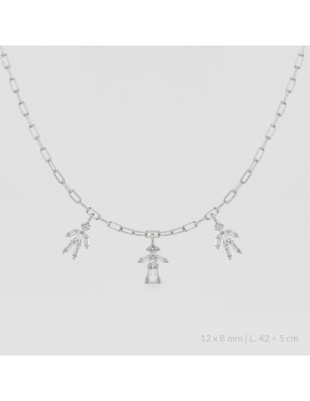 Gargantilla de Plata de Ley | Niño Niña Niño