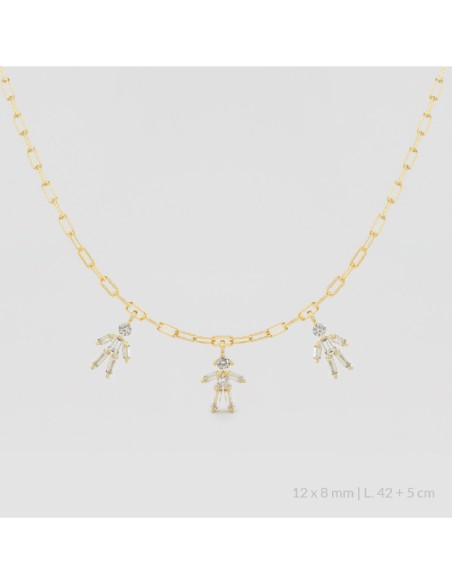 Gargantilla de Plata de Ley | Niño Niña Niño