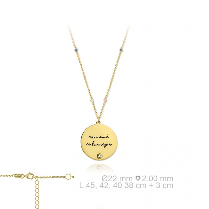 Gargantilla de Plata de Ley y circonitas