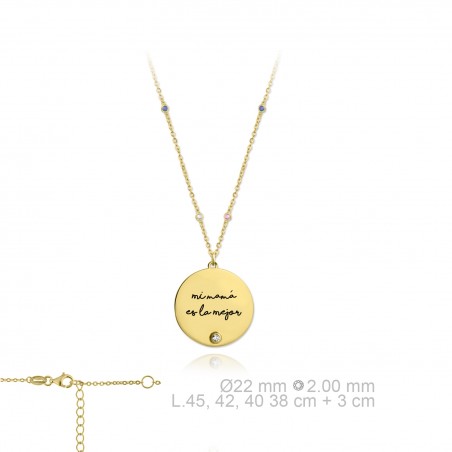 Gargantilla de Plata de Ley y circonitas