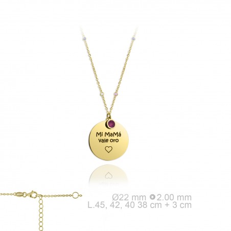 Gargantilla de Plata de Ley y circonitas