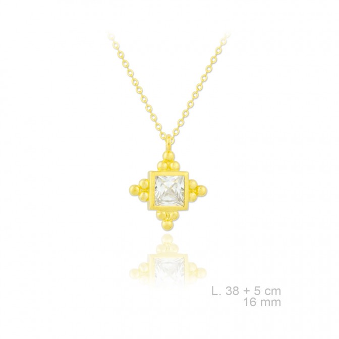 Gargantilla de Plata de Ley y circonitas