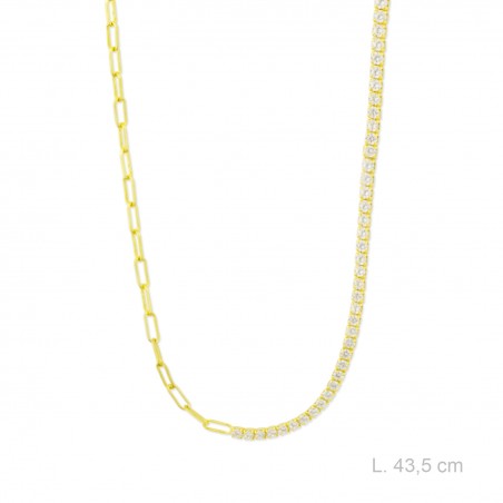 Gargantilla de Plata de Ley con circonitas