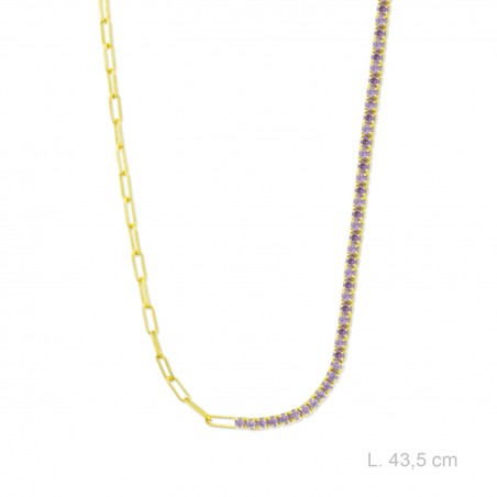 Gargantilla de Plata de Ley con circonitas