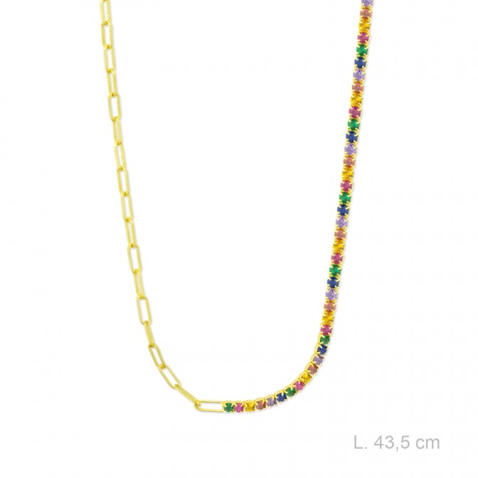 Gargantilla de Plata de Ley con circonitas